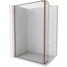 Mexen Kioto Walk-in Duschwand 140 x 40 cm, schwarzes Muster, rosegold - 800-140-212-60-70-040