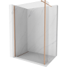 Mexen Kioto Duschwand Walk-in 90 x 30 cm, transparent, gebürstetes Messing - 800-090-212-65-00-030