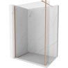 Mexen Kioto Walk-in Duschwand 150 x 30 cm, transparent, gebürstetes Messing - 800-150-212-65-00-030