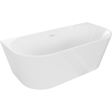 Mexen Oval freistehende Wandwanne 140 x 75 cm, weiß, weißer Überlauf - 52671407500-20