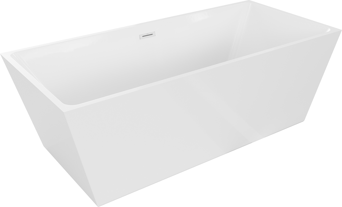 Mexen Lita freistehende Badewanne 170 x 75 cm, weiß, Überlauf weiß - 52121707500-20