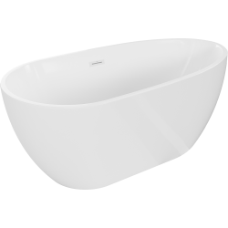 Mexen Eos freistehende Badewanne 170 x 75 cm, weiß, mit Überlauf weiß - 52471707500-20