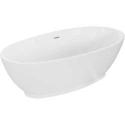 Mexen Bilbao freistehende Badewanne 180 x 90 cm, weiß, mit Überlauf - 51311809000-20