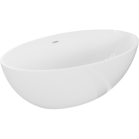 Mexen Nike freistehende Badewanne 175 x 100 cm, weiß, Überlauf weiß - 54071751000-20