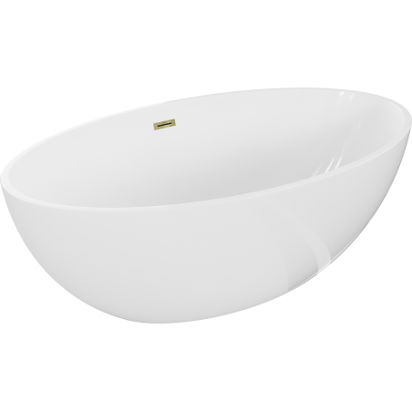 Mexen Nike Badewanne freistehend 175 x 100 cm, weiß, mit Überlauf - 54071751000-50