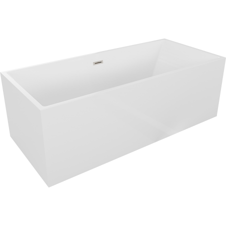 Mexen Vigo freistehende Badewanne 178,5 x 80 cm, weiß, gebürsteter Nickelablauf - 51251788000-97