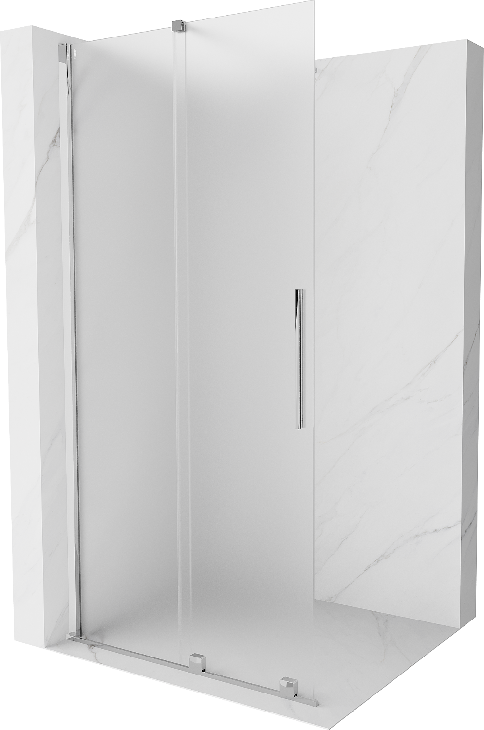 Mexen Velar Walk-in Duschwand 80 x 200 cm, satinato 8 mm, chrom - 871-080-000-33-01