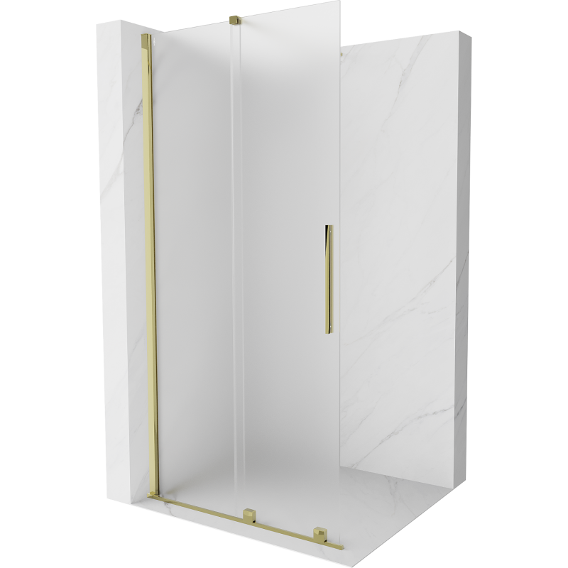 Mexen Velar Duschwand Walk-in 80 x 200 cm, matt 8 mm, gold - 871-080-000-33-50