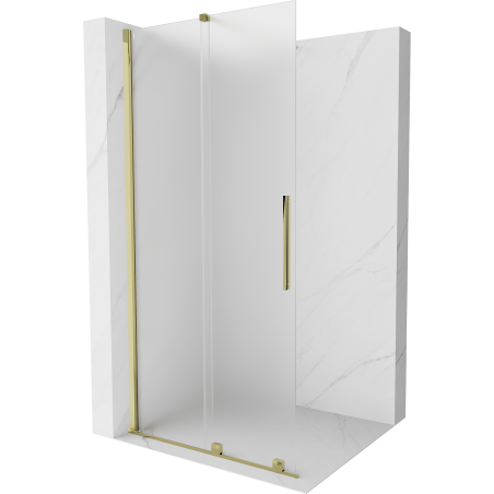 Mexen Velar Duschwand Walk-in 80 x 200 cm, matt 8 mm, gold - 871-080-000-33-50