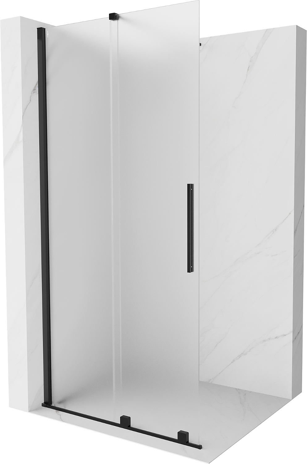 Mexen Velar Duschtür Walk-in 120 x 200 cm, matt 8 mm, schwarz - 871-120-000-33-70