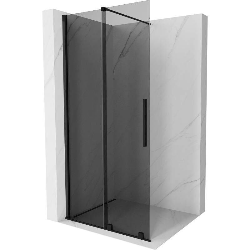 Mexen Velar walk-in Duschwand 85 x 200 cm, grau 8 mm, schwarz - 871-085-000-43-70