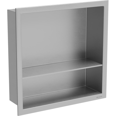 Mexen X-Wall-R Einbauregal mit Flansch und Auflage 30 x 30 cm, inox - 1910303010S