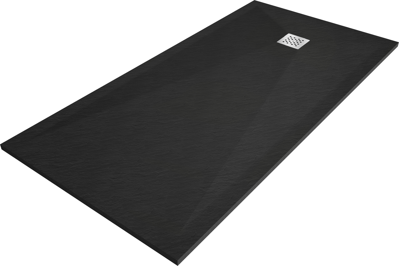 Mexen Stone+ Rechteckige Duschwanne aus Verbundwerkstoff 160 x 70 cm, Schwarz - 44707016