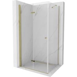 Mexen Lima klappbare Duschkabine 70 x 80 cm, Transparent, Gold - 856-070-080-50-00