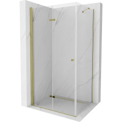 Mexen Lima klappbare Duschkabine 90 x 80 cm, Transparent, Gold - 856-090-080-50-00