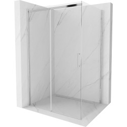 Mexen Omega ausziehbare Duschabtrennung 110 x 100 cm, Transparent, Chrom - 825-110-100-01-00