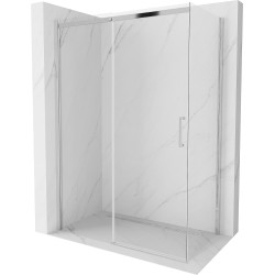 Mexen Omega ausziehbare Duschabtrennung 160 x 90 cm, Transparent, Chrom - 825-160-090-01-00