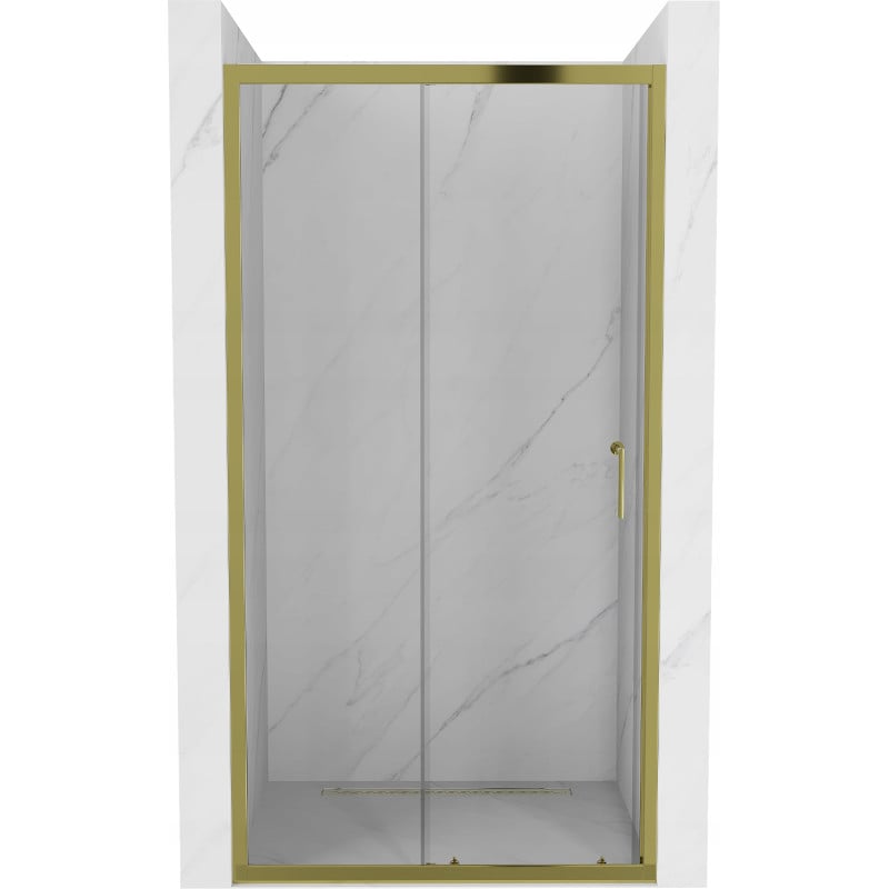 Mexen Apia ausziehbare Duschtür 95 cm, Transparent, Gold - 845-095-000-50-00