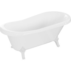 Mexen Retro freistehende Badewanne 150 x 73 cm, Weiß, weiße Beine - 53251507300-20