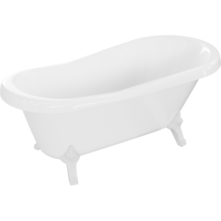 Mexen Retro freistehende Badewanne 150 x 73 cm, Weiß, weiße Beine - 53251507300-20