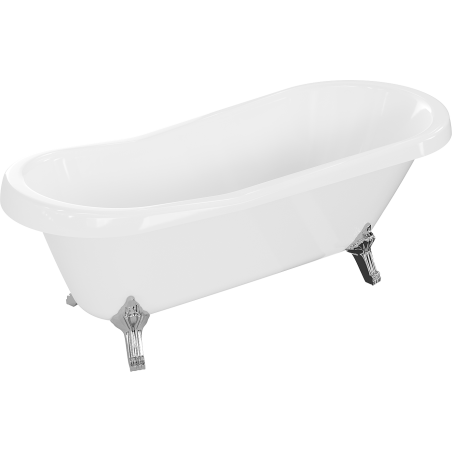 Mexen Retro freistehende Badewanne 170 x 75 cm, Weiß, Chrom Beine - 53251707500-00