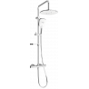 Mexen KX17 Brausegarnitur für Aufputzmontage mit Kopfbrause und Thermostatmischer, Chrom/Weiß - 771501791-02