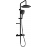 Mexen KX17 Brausegarnitur für Aufputzmontage mit Kopfbrause und Thermostatmischer, Schwarz - 771501791-70