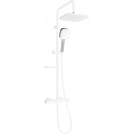 Mexen KX33 Brausegarnitur für Aufputzmontage mit Kopfbrause und Thermostatmischer, Weiß/Chrom - 771503391-21