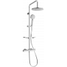 Mexen KT40 Brausegarnitur für Aufputzmontage mit Kopfbrause und Thermostatmischer, Chrom - 771504093-00