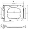 Mexen Sitz mit Absenk-Automatik schlank, duroplast, Weiß - 39080100