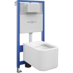 Mexen WC-Unterputzmontageset Felix Slim Rahmen mit WC Elis, Weiß - 6103391XX00