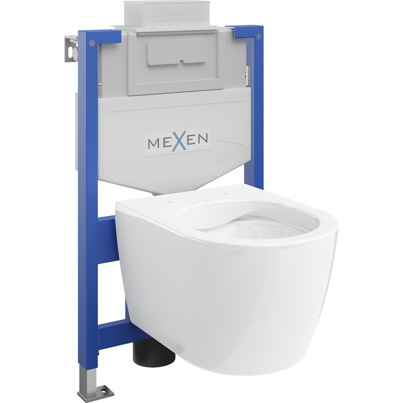 Mexen WC-Unterputzmontageset Felix XS-U Rahmen mit WC Carmen, Weiß - 6853388XX00