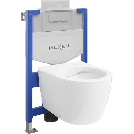 Mexen WC-Unterputzmontageset Felix XS-U Rahmen mit WC Carmen, Weiß - 6853388XX00