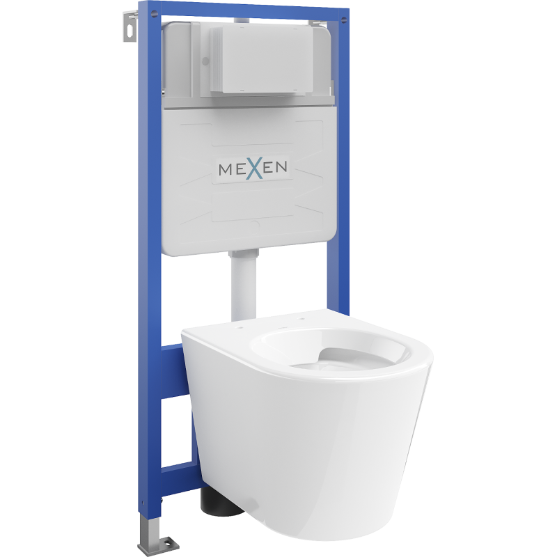 Mexen WC-Unterputzmontageset Felix Slim Rahmen mit WC Rico, Weiß - 6103372XX00