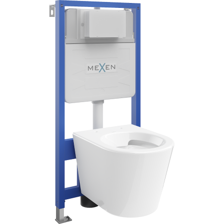 Mexen WC-Unterputzmontageset Felix Slim Rahmen mit WC Rico, Weiß - 6103372XX00