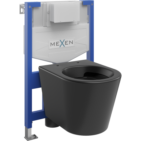 Mexen WC-Unterputzmontageset Felix XS-F Rahmen mit WC Rico, Schwarz matt - 6803372XX85