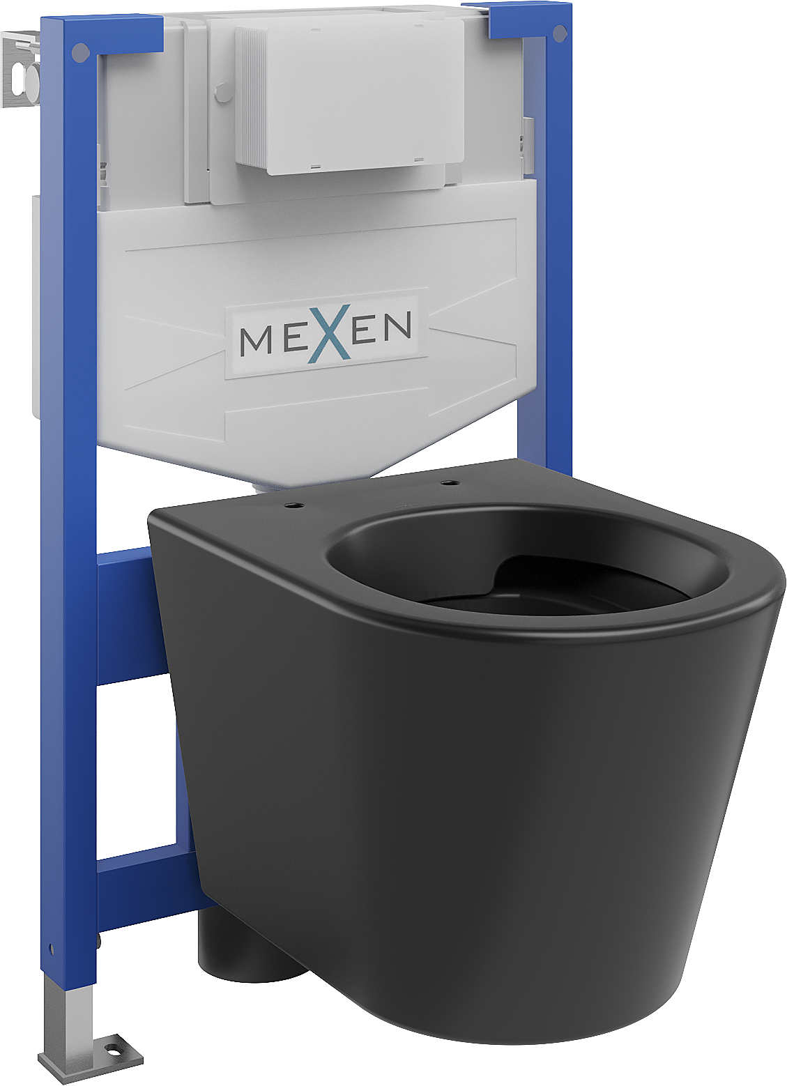 Mexen WC-Unterputzmontageset Felix XS-F Rahmen mit WC Rico, Schwarz matt - 6803372XX85