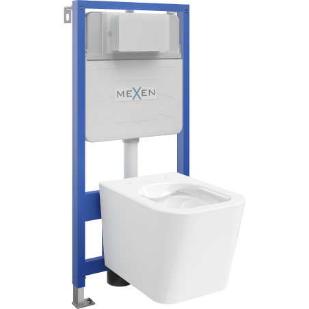 Mexen WC-Unterputzmontageset Felix Slim Rahmen mit WC Teo, Weiß - 6103385XX00