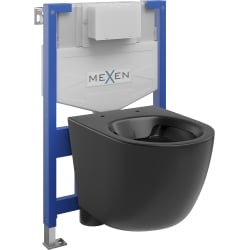 Mexen WC-Unterputzmontageset Felix XS-F Rahmen mit WC Lena, Schwarz matt - 6803322XX85