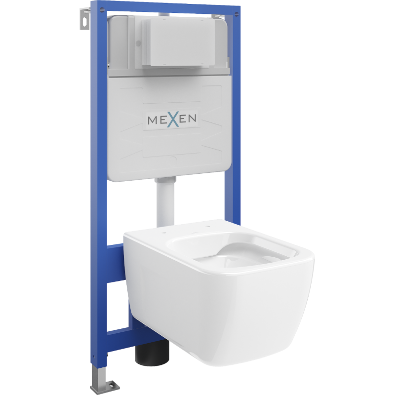 Mexen WC-Unterputzmontageset Felix Slim Rahmen mit WC Margo, Weiß - 6103342XX00