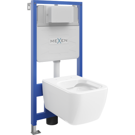 Mexen WC-Unterputzmontageset Felix Slim Rahmen mit WC Margo, Weiß - 6103342XX00