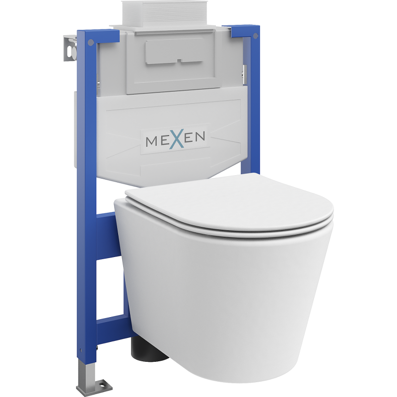 Mexen WC-Unterputzmontageset Felix XS-U Rahmen mit WC Rico mit Absenk-Automatik, Weiß mat - 68530724001