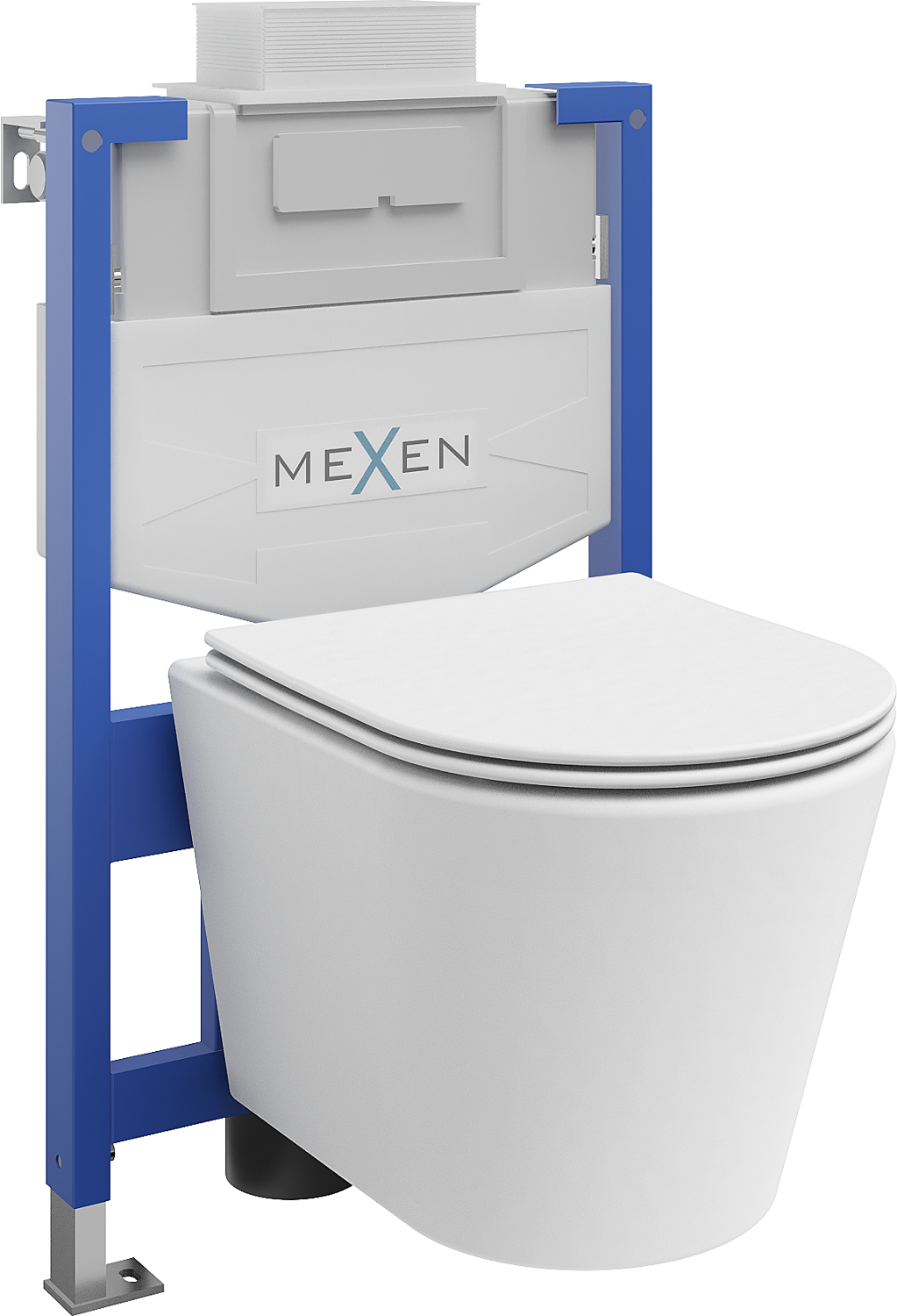 Mexen WC-Unterputzmontageset Felix XS-U Rahmen mit WC Rico mit Absenk-Automatik, Weiß mat - 68530724001