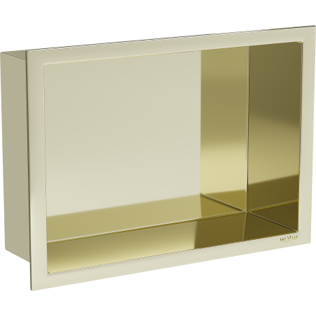 Mexen X-Wall-R Einbauregal mit Flansch 30 x 20 cm, Gold - 1950302010