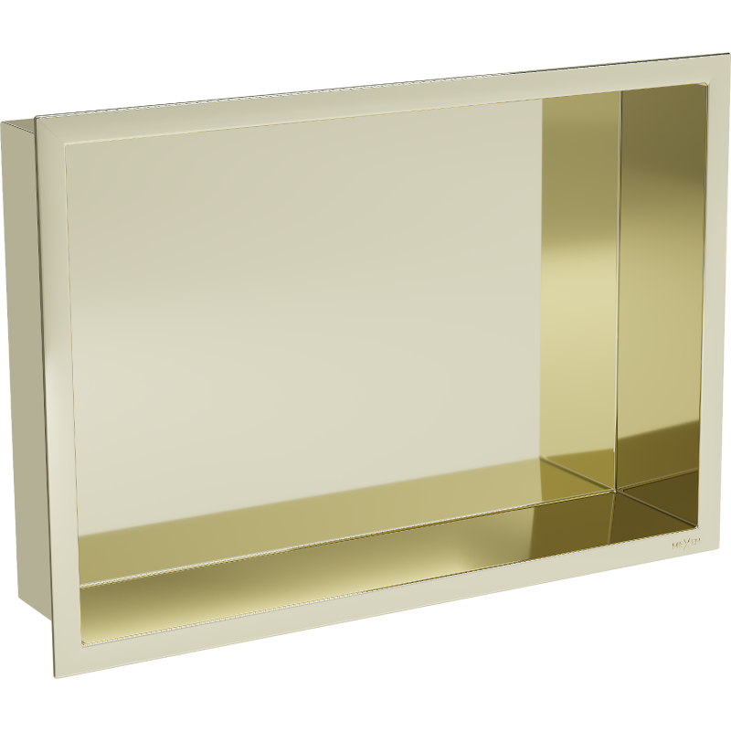 Mexen X-Wall-R Einbauregal mit Flansch 45 x 30 cm, Gold - 1950453010