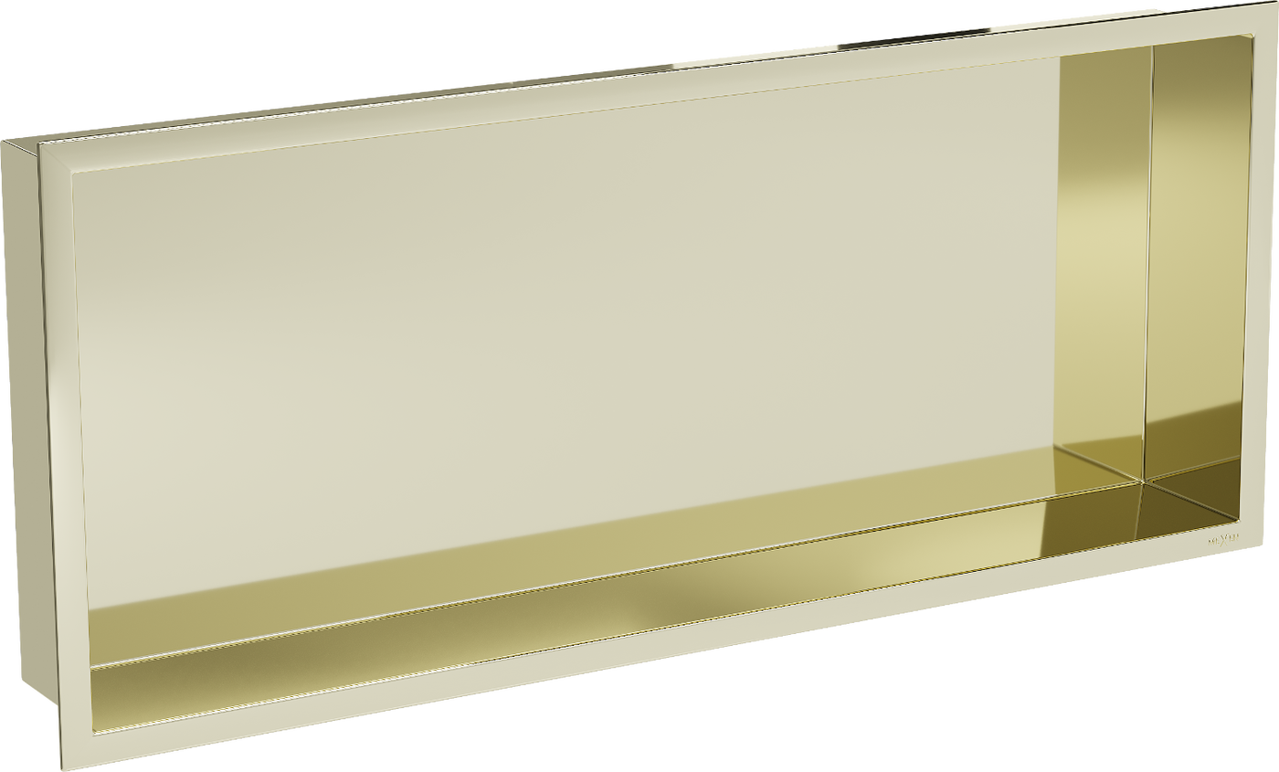 Mexen X-Wall-R Einbauregal mit Flansch 75 x 30 cm, Gold - 1950753010