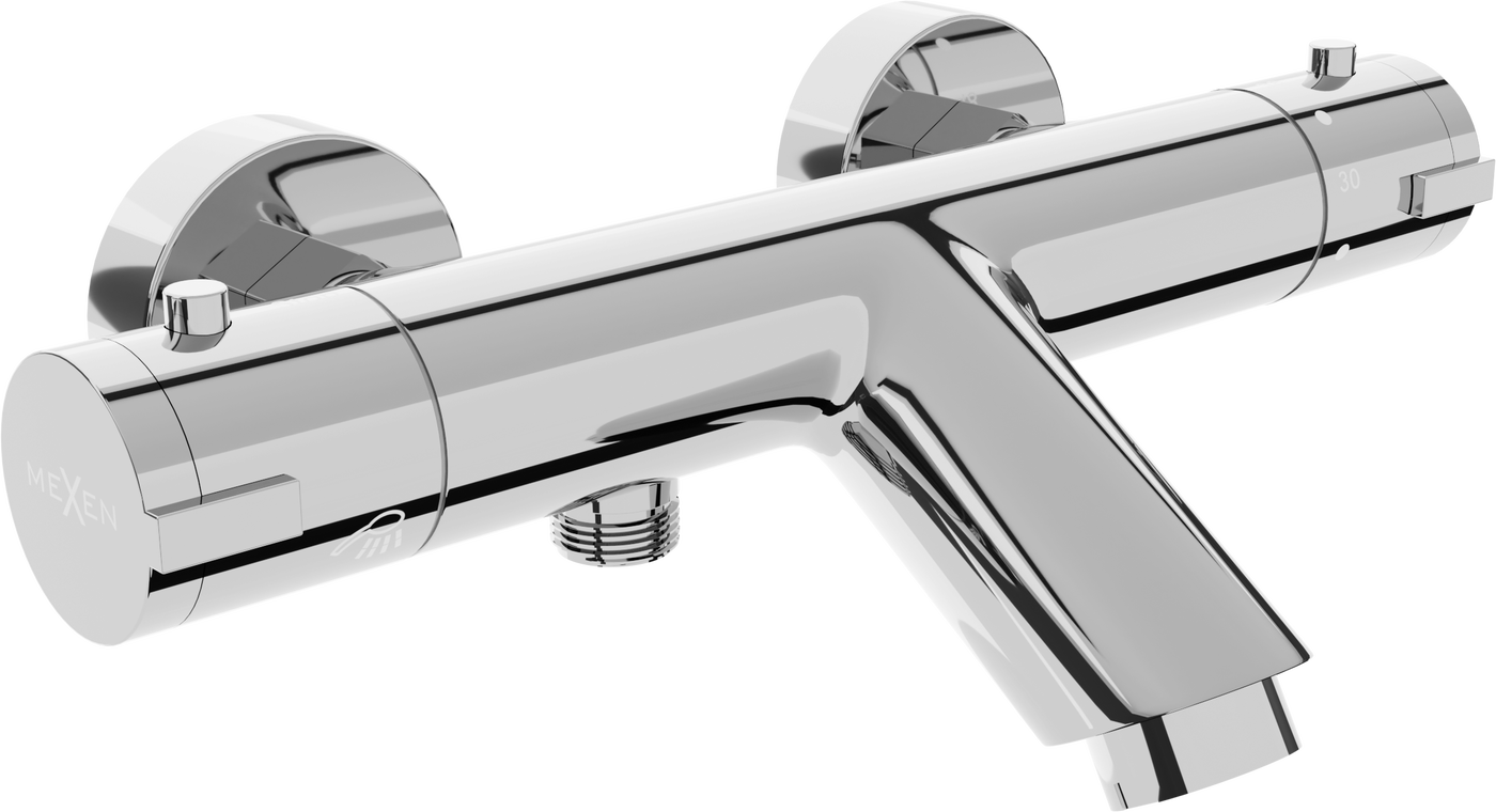 Mexen Kai thermostatische Wannenbatterie, Chrom - 77300-00